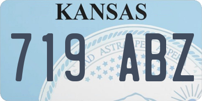 KS license plate 719ABZ