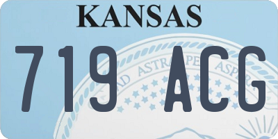 KS license plate 719ACG