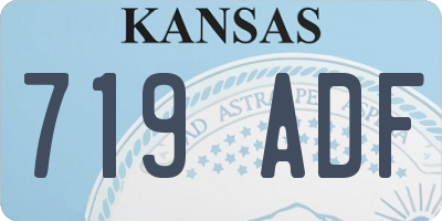 KS license plate 719ADF