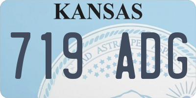 KS license plate 719ADG