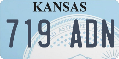 KS license plate 719ADN