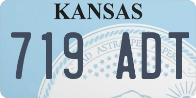 KS license plate 719ADT