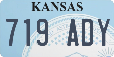 KS license plate 719ADY