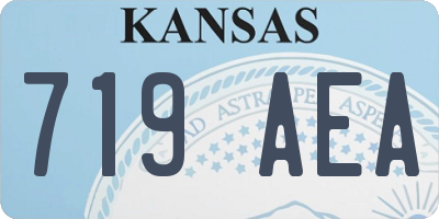 KS license plate 719AEA