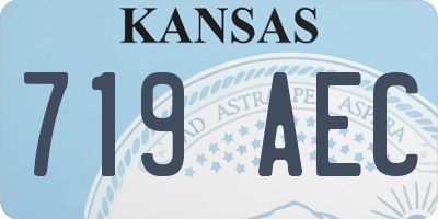 KS license plate 719AEC