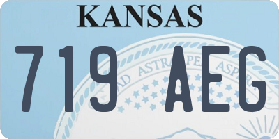KS license plate 719AEG