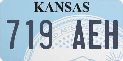 KS license plate 719AEH
