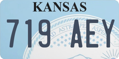 KS license plate 719AEY