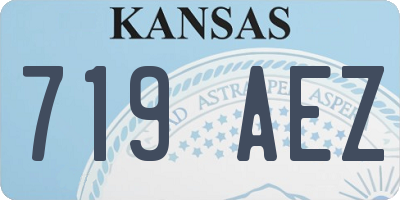 KS license plate 719AEZ