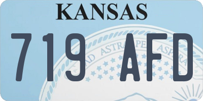 KS license plate 719AFD