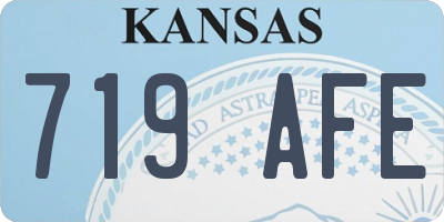 KS license plate 719AFE
