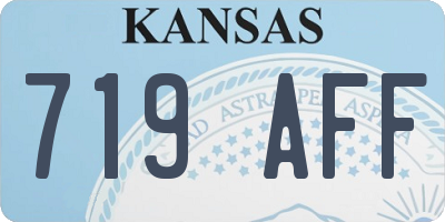 KS license plate 719AFF