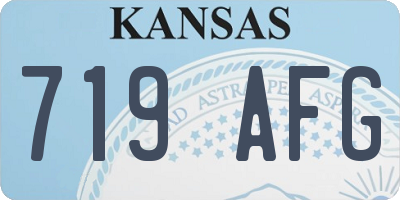 KS license plate 719AFG