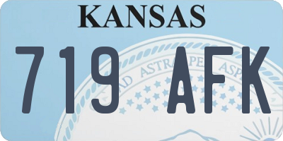 KS license plate 719AFK