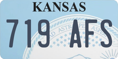 KS license plate 719AFS