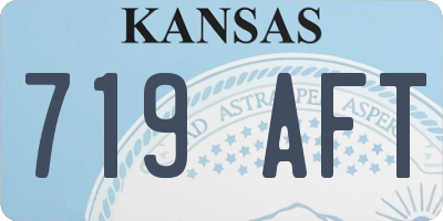 KS license plate 719AFT