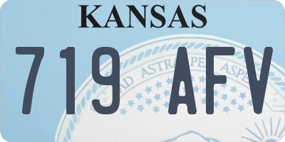 KS license plate 719AFV