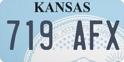 KS license plate 719AFX