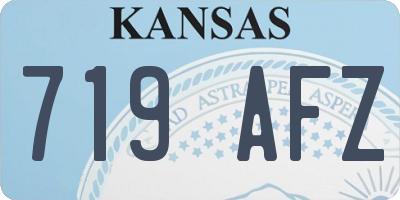 KS license plate 719AFZ