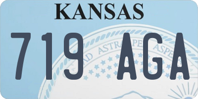 KS license plate 719AGA