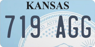KS license plate 719AGG