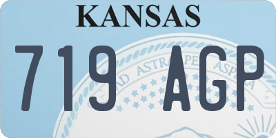 KS license plate 719AGP