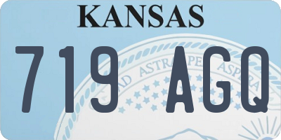 KS license plate 719AGQ