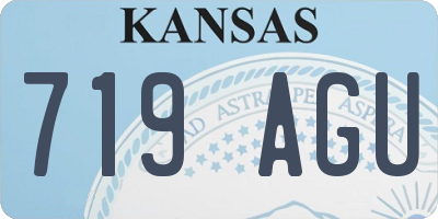 KS license plate 719AGU