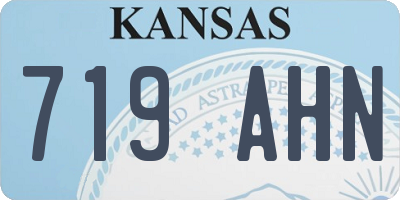 KS license plate 719AHN