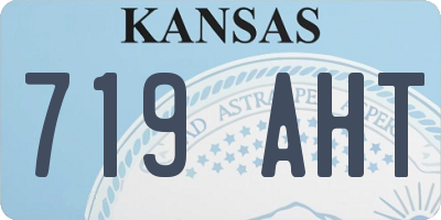 KS license plate 719AHT