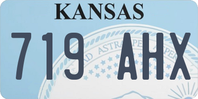 KS license plate 719AHX