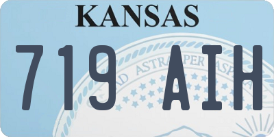 KS license plate 719AIH