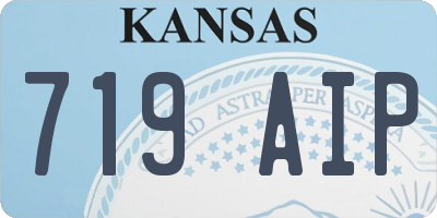 KS license plate 719AIP
