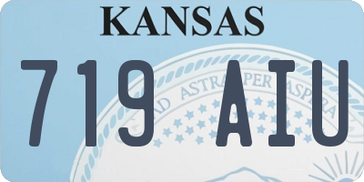 KS license plate 719AIU