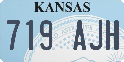 KS license plate 719AJH