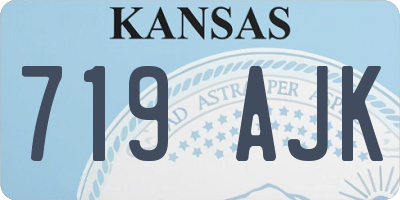 KS license plate 719AJK