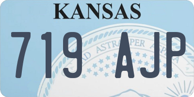 KS license plate 719AJP