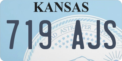 KS license plate 719AJS