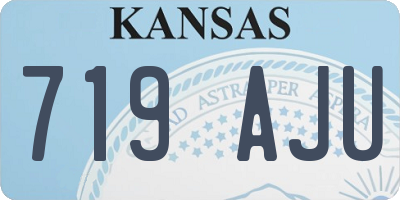 KS license plate 719AJU
