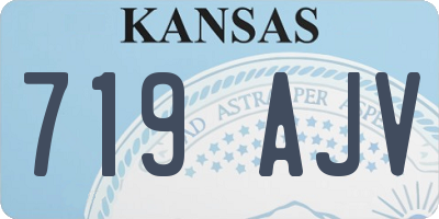 KS license plate 719AJV