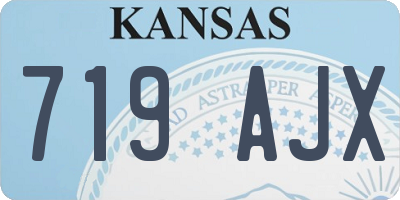 KS license plate 719AJX