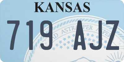 KS license plate 719AJZ