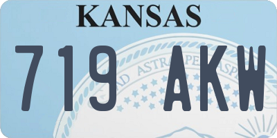 KS license plate 719AKW
