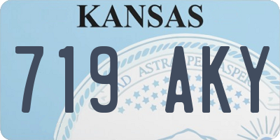 KS license plate 719AKY