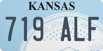 KS license plate 719ALF