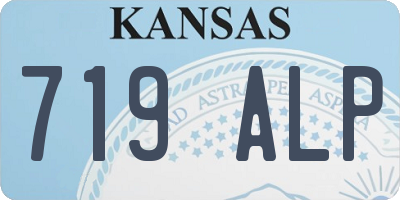 KS license plate 719ALP