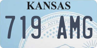 KS license plate 719AMG