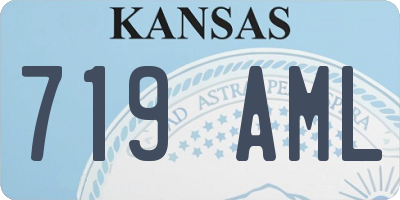 KS license plate 719AML