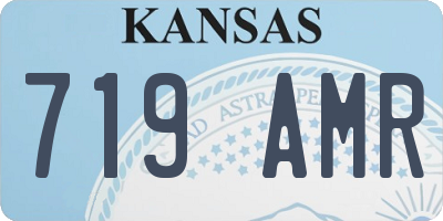 KS license plate 719AMR