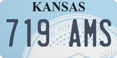 KS license plate 719AMS